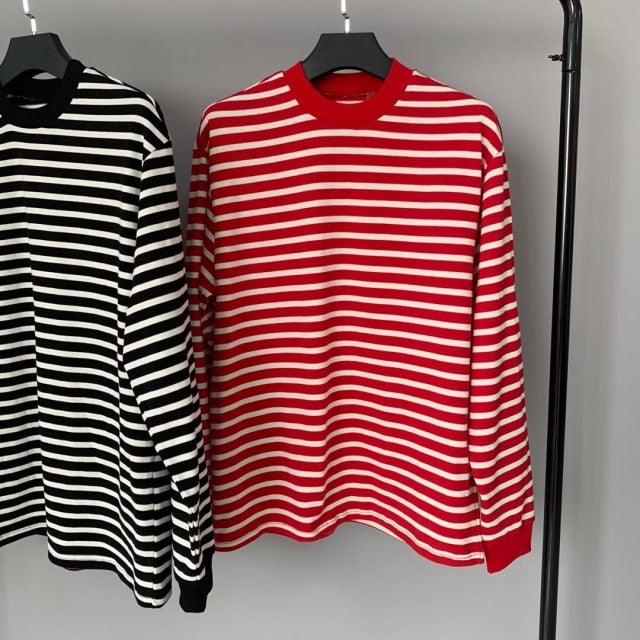 21SS OVERSIZED STRIPED TEE